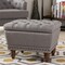 Baxton Studio Annabelle Light Grey Walnut Finished Tufted Storage Ottoman 131-7217 - alternate 6